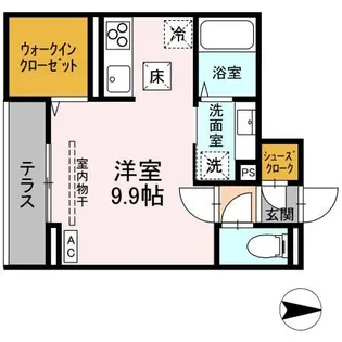 J-Room☆妃 VII番館 屋代駅前【1階】の間取り