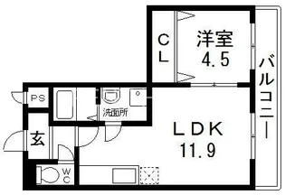 アクティブ・オクダ【4階】の間取り