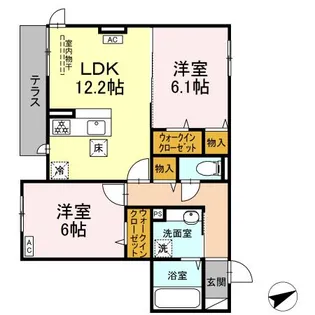 シャルマン・ソフィア【1階】の間取り