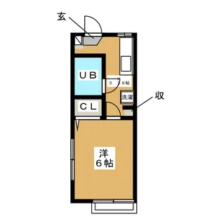 コーポラスサクマ【2階】の間取り