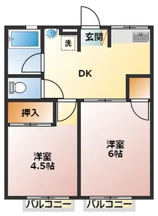 シティハイム 雪ノ下【1階】の間取り