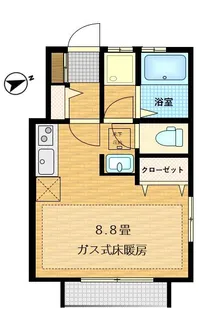セサミ調布【1階】の間取り