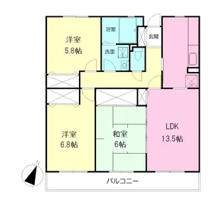 サウセ茅ヶ崎南【4階】の間取り