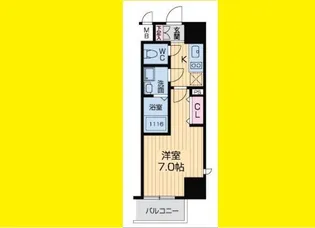 グランルージュ中之島南【10階】の間取り