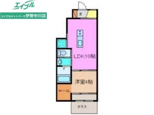 ユニヴァリィF【1階】の間取り