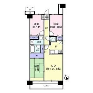 ダイアパレス・ライブシティ船橋【11階】の間取り