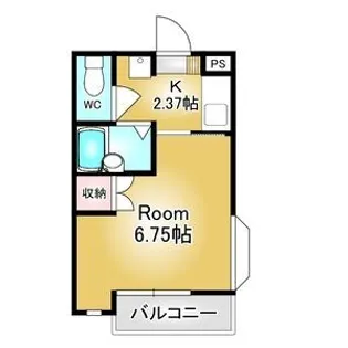 カレッジメイト御幸ヶ原【2階】の間取り