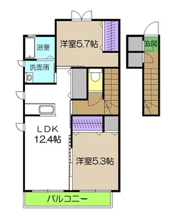 シャーメゾンフォレナA棟【2階】の間取り