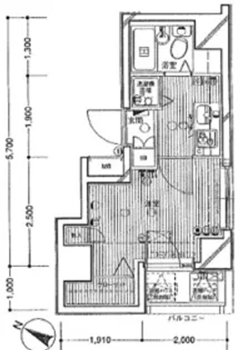パークウェルツインズ西新宿サウスピア【8階】の間取り