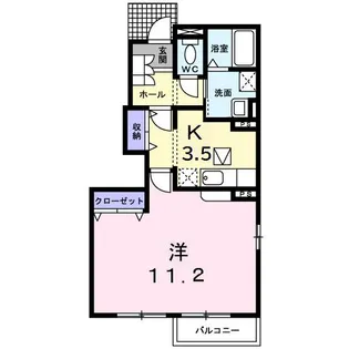 レスポワールA【1階】の間取り
