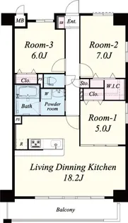 ポルトリエール姫路東【4階】の間取り