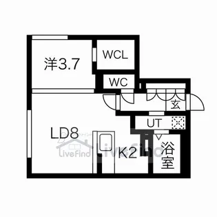 casaAT平岸47(カーサAT平岸47)【1階】の間取り