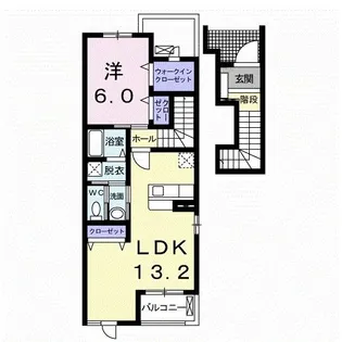 メール・エ・ソレイユ【2階】の間取り