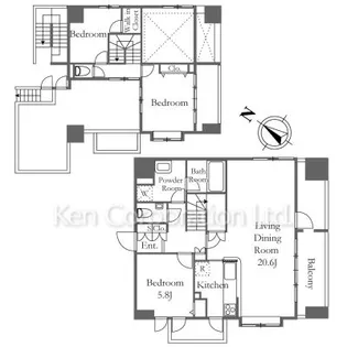 ヴェルクレール勝どき【13階】の間取り