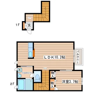 メゾンヴァリエII【2階】の間取り