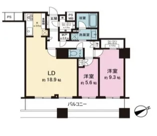 ザ・パークハウス西新宿タワー60【52階】の間取り