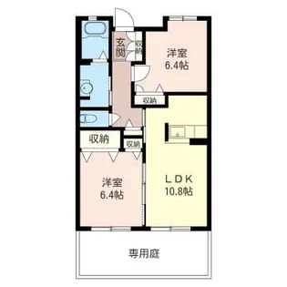 グランベリーコートB【1階】の間取り