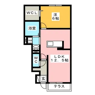 プリート プロスペラーレ【1階】の間取り