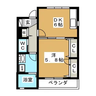 アリエッタパーム2【1階】の間取り