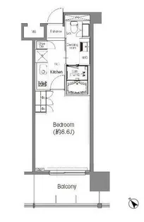 BPRレジデンス三田伊皿子坂【8階】の間取り