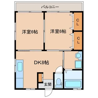 パームガーデン D棟【1階】の間取り