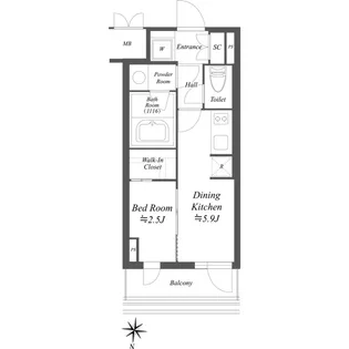 AIFLAT文京本駒込【11階】の間取り