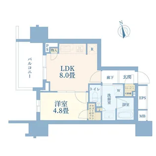 ザ・パークハウス品川荏原中延【11階】の間取り