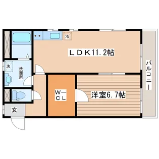 メリディアン上桜木【2階】の間取り