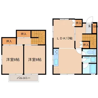 メゾン・ド・ミヤB棟の間取り