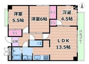 エマブル樫切山【2階】の間取り