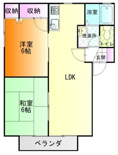 パークビューコートB【1階】の間取り