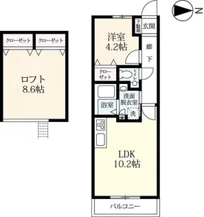 ロワイヤルV【2階】の間取り