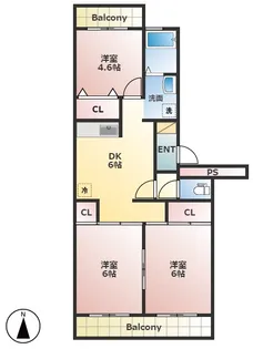 グレースガルデン【1階】の間取り