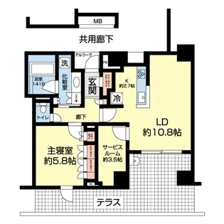 ディアナコート用賀【1階】の間取り