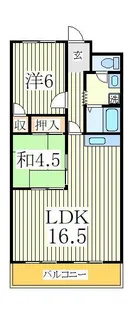 サンライフ天王台【5階】の間取り