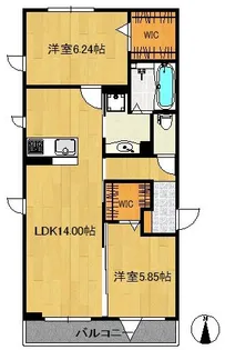 トゥジュール【1階】の間取り