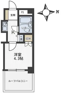 コスモスパジオ浦和常盤【6階】の間取り