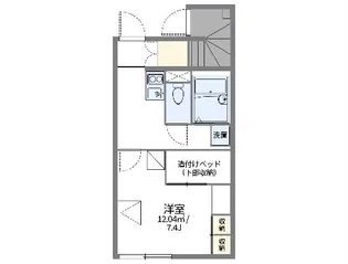 レオパレスクインスA【1階】の間取り