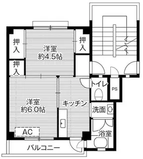 ビレッジハウス小坂2号棟【2階】の間取り
