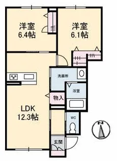 シャーメゾン円座 II【1階】の間取り