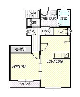 テラスハウス桧【1階】の間取り