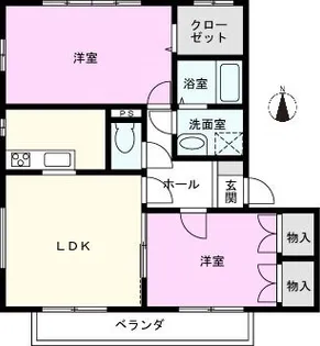 エスポワールわらび壱番館【2階】の間取り