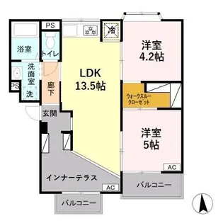サンパーク816【2階】の間取り