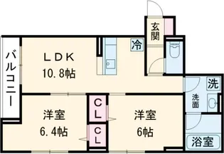 セレスティア鹿浜【3階】の間取り