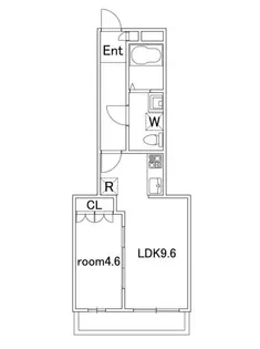 ブランドール中野【4階】の間取り