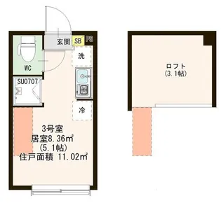 ルピナス中板橋【2階】の間取り