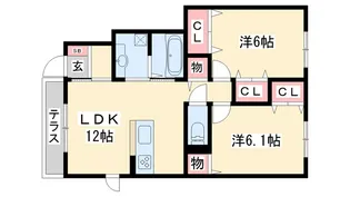 アバンツァート長砂A棟【1階】の間取り