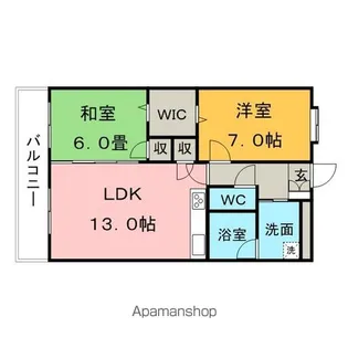グランドゥールパティオ【9階】の間取り