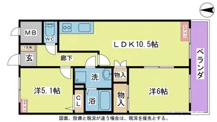エステートマンション【3階】の間取り