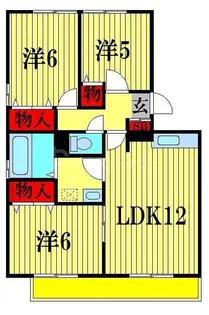 リビングタウン堀之内【3階】の間取り